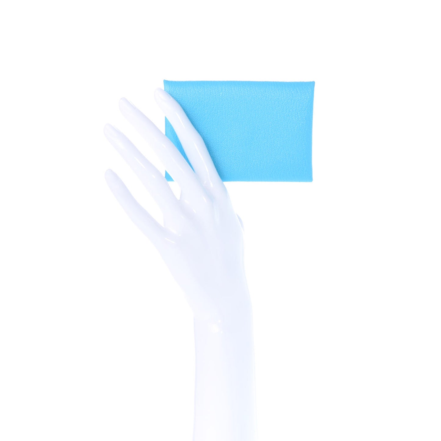 Chevre Mysore Calvi Card Case Bleu Celeste
