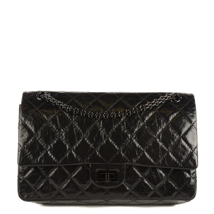 Chanel Glazed Calfskin Quilted 2.55 Reissue 226 Flap Black 1 of 8