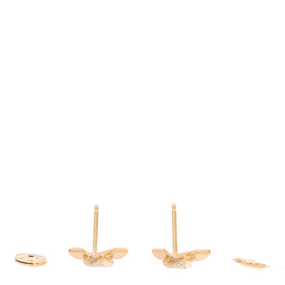 Louis Vuitton 18K Pink Gold Diamond LV Volt Stud Earrings 3 of 4