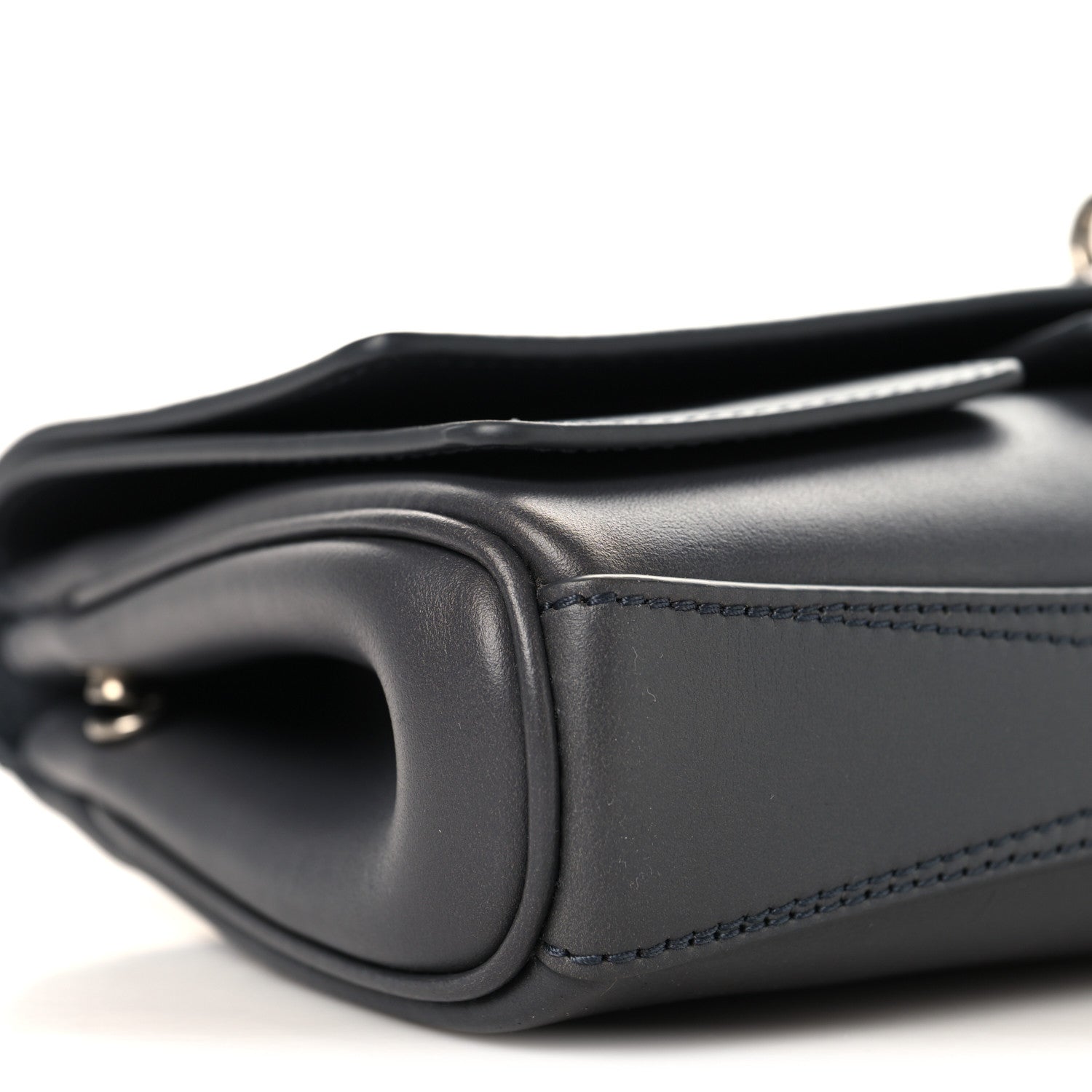 Balenciaga Smooth Calfskin Small Bel Air Clutch On Strap Grey 8 of 9