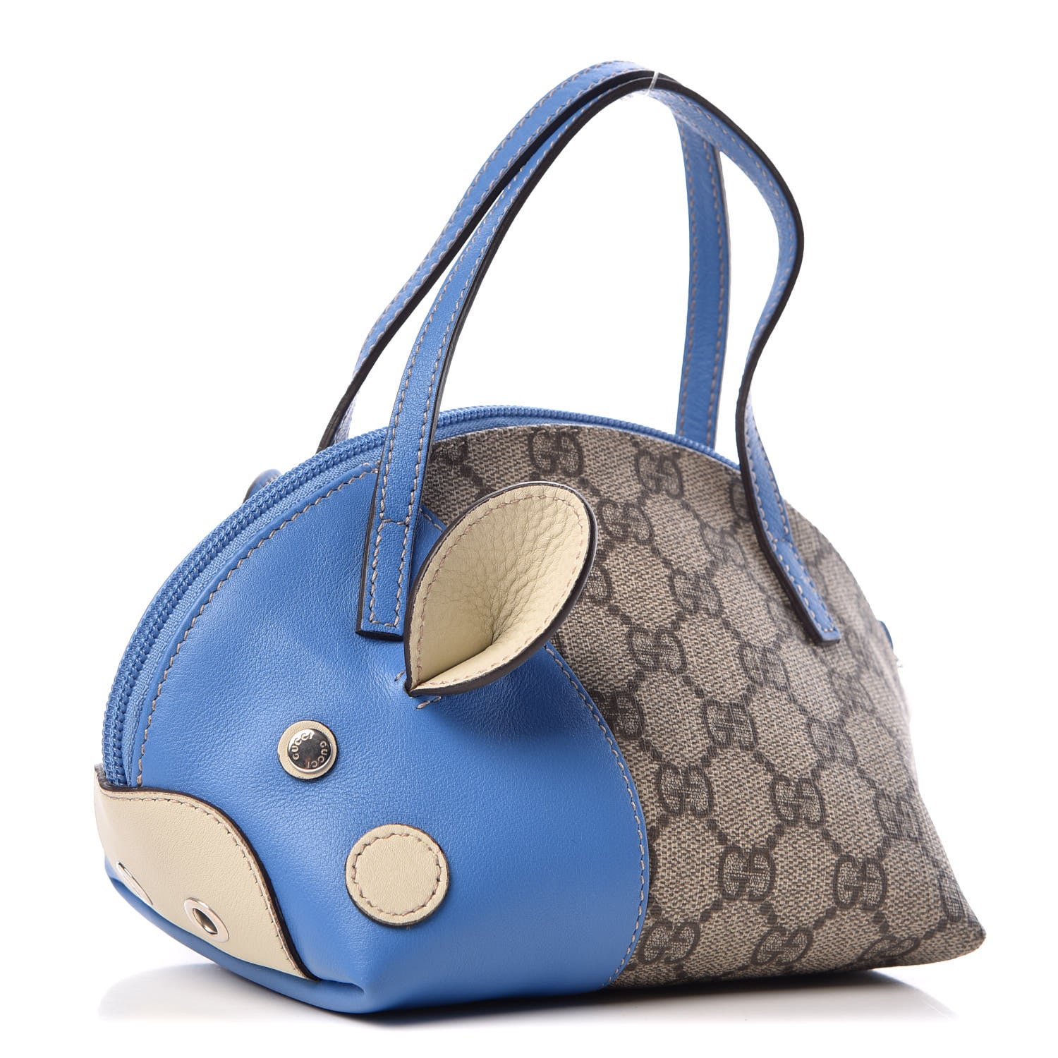 Gucci GG Supreme Monogram Children's Zoo Pig Bag Blue 1 of 12