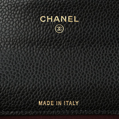 Chanel Caviar Quilted Flap Card Holder Wallet Black 6 of 8