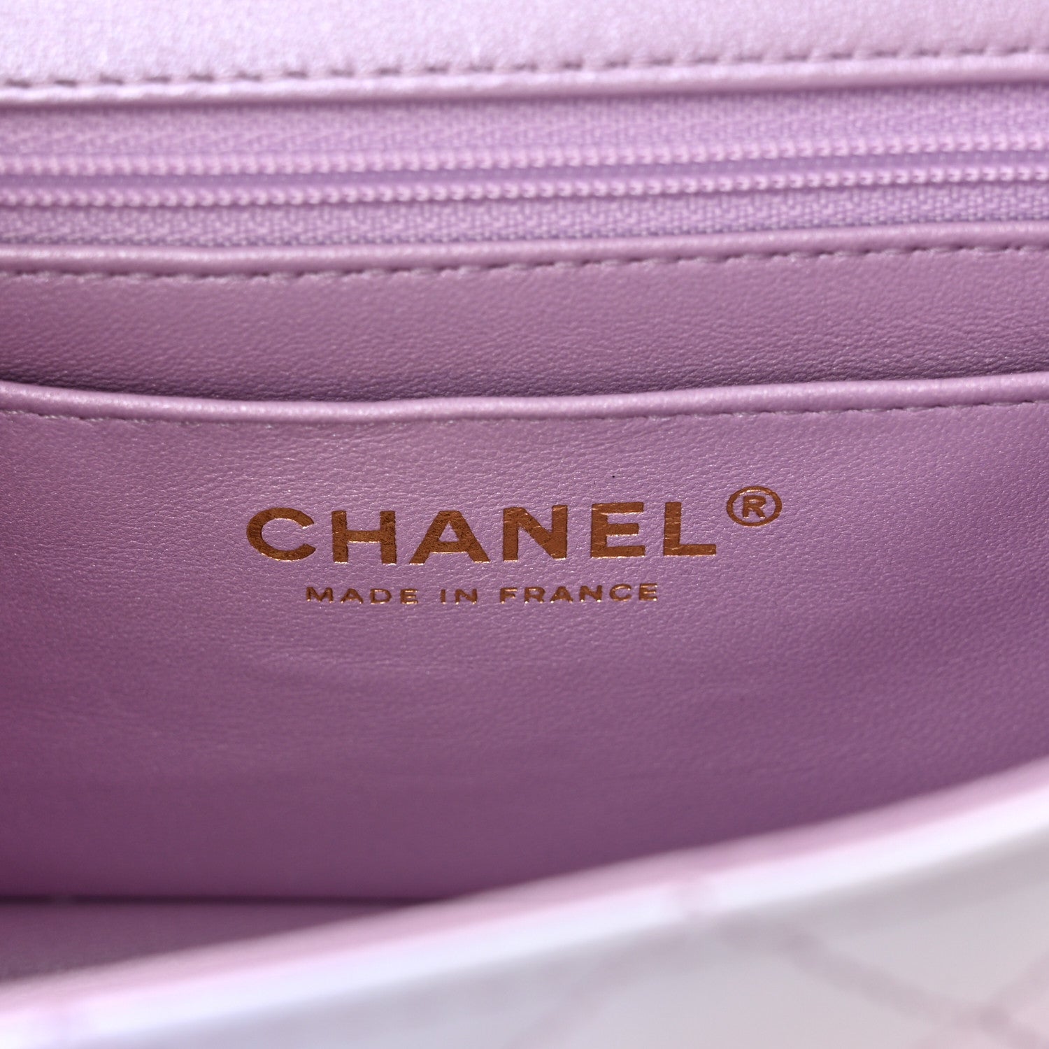 Chanel Lambskin Quilted Tie Dye Ombre Mini Rectangular Flap Purple Blue Pink 7 of 10