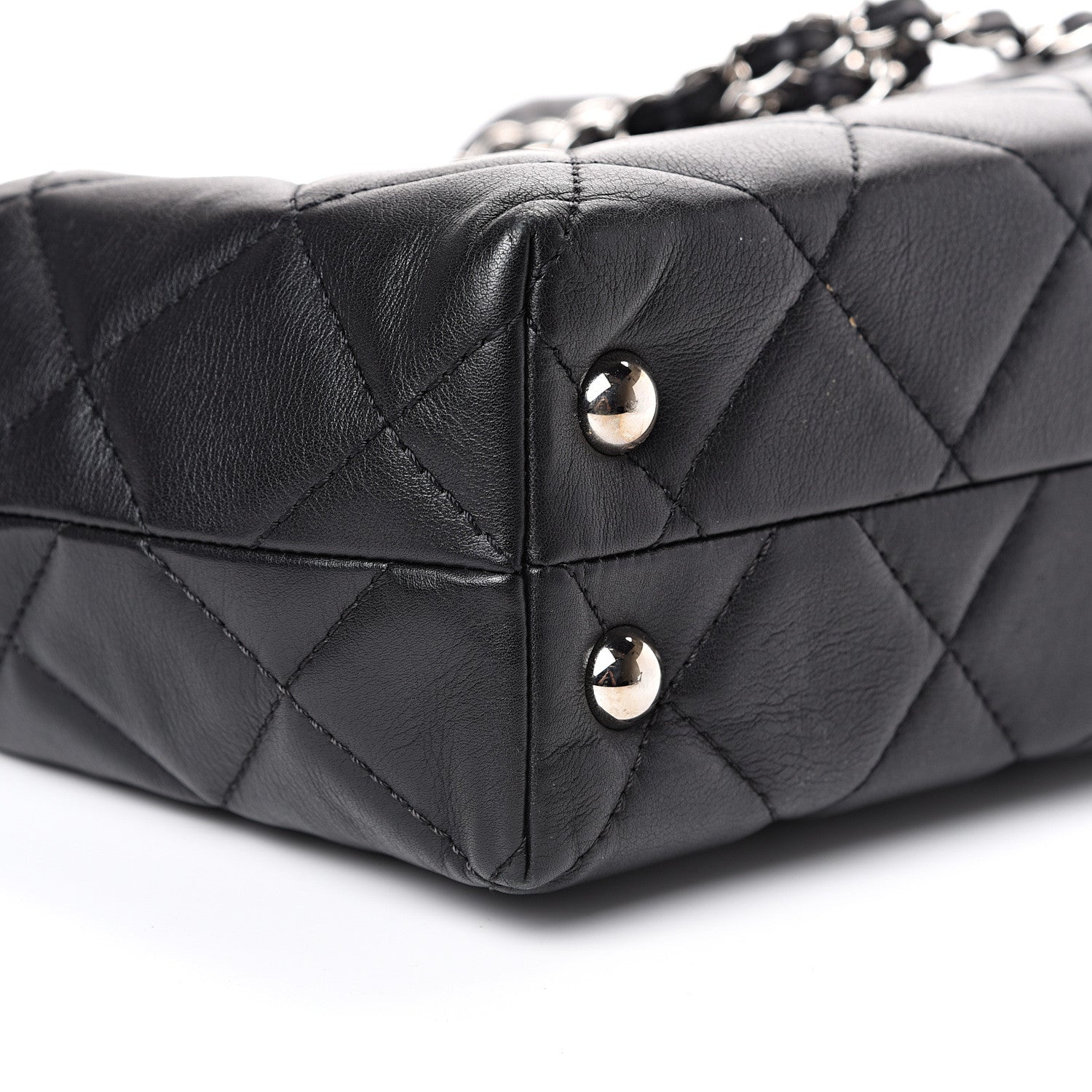 Chanel Calfskin Quilted In The Business North South Tote Black 8 of 12
