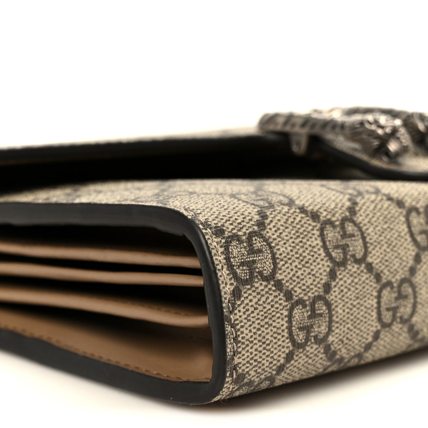 Gucci GG Supreme Monogram Mini Dionysus Chain Wallet Beige Taupe 9 of 10
