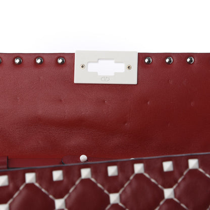 Valentino Garavani Lambskin Free Rockstud Spike Wallet On Chain Rosso Valentino 7 of 10