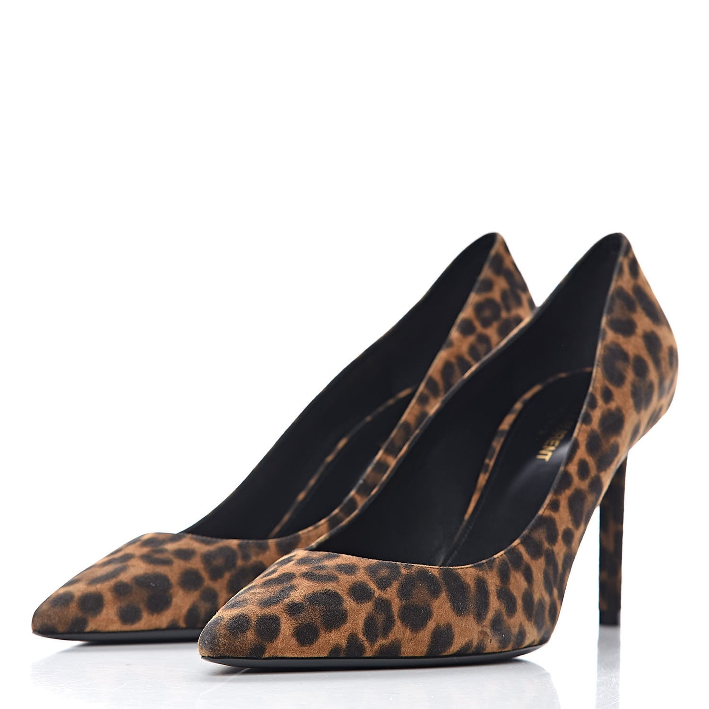 Suede Leopard Printed Anja Pumps 41 Natural Coffee