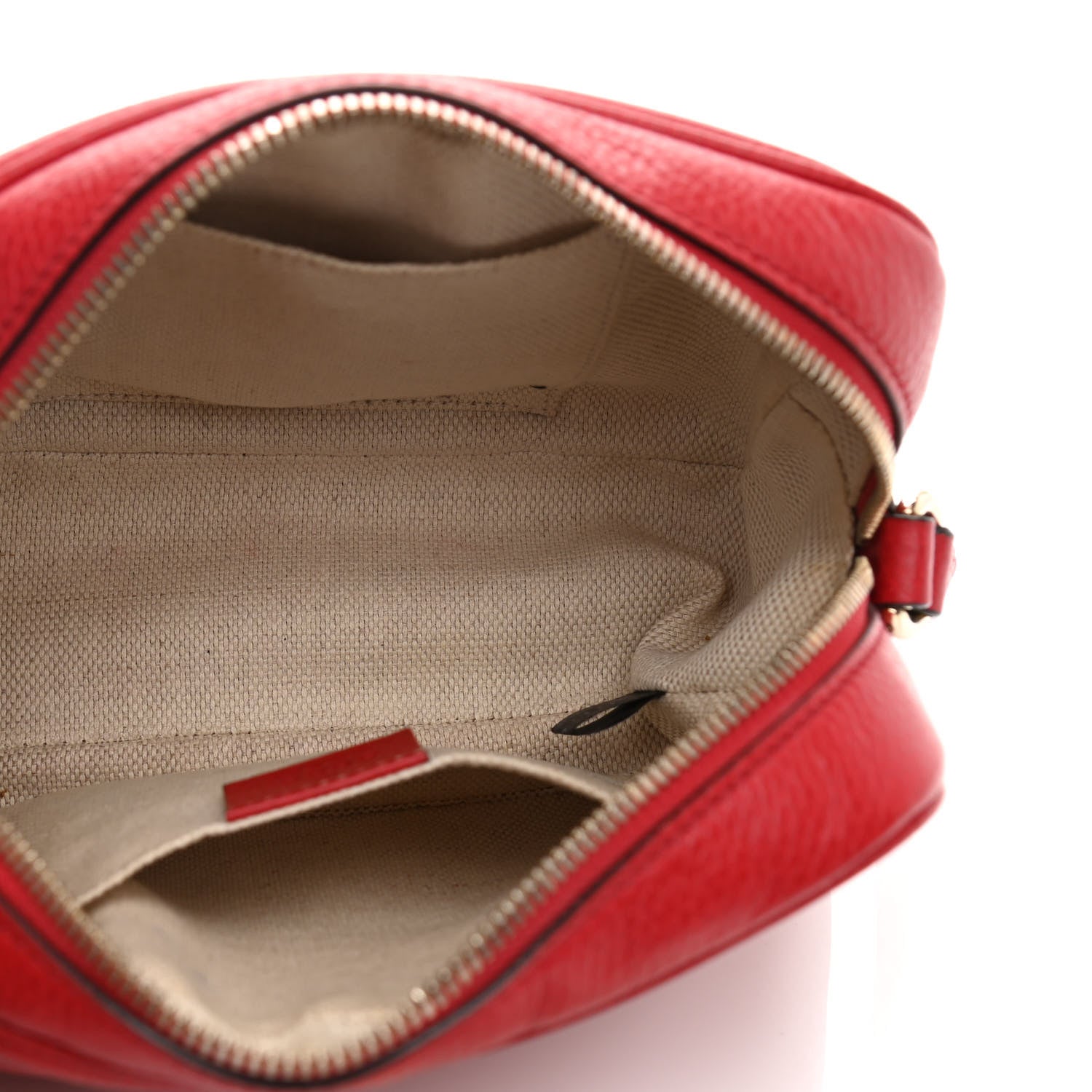 Gucci Pebbled Calfskin Small Soho Disco Bag Tabasco Red 5 of 13