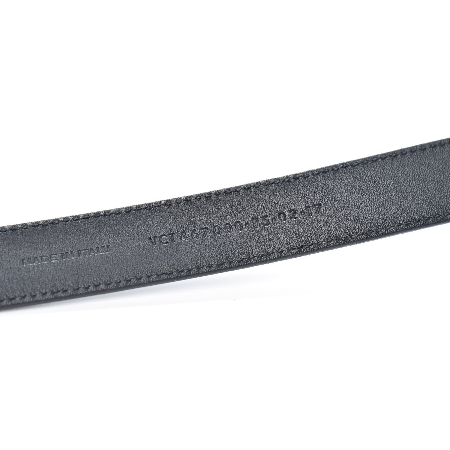 Saint Laurent Grain De Poudre Monogram Passant Buckle Belt 85 Black 3 of 5