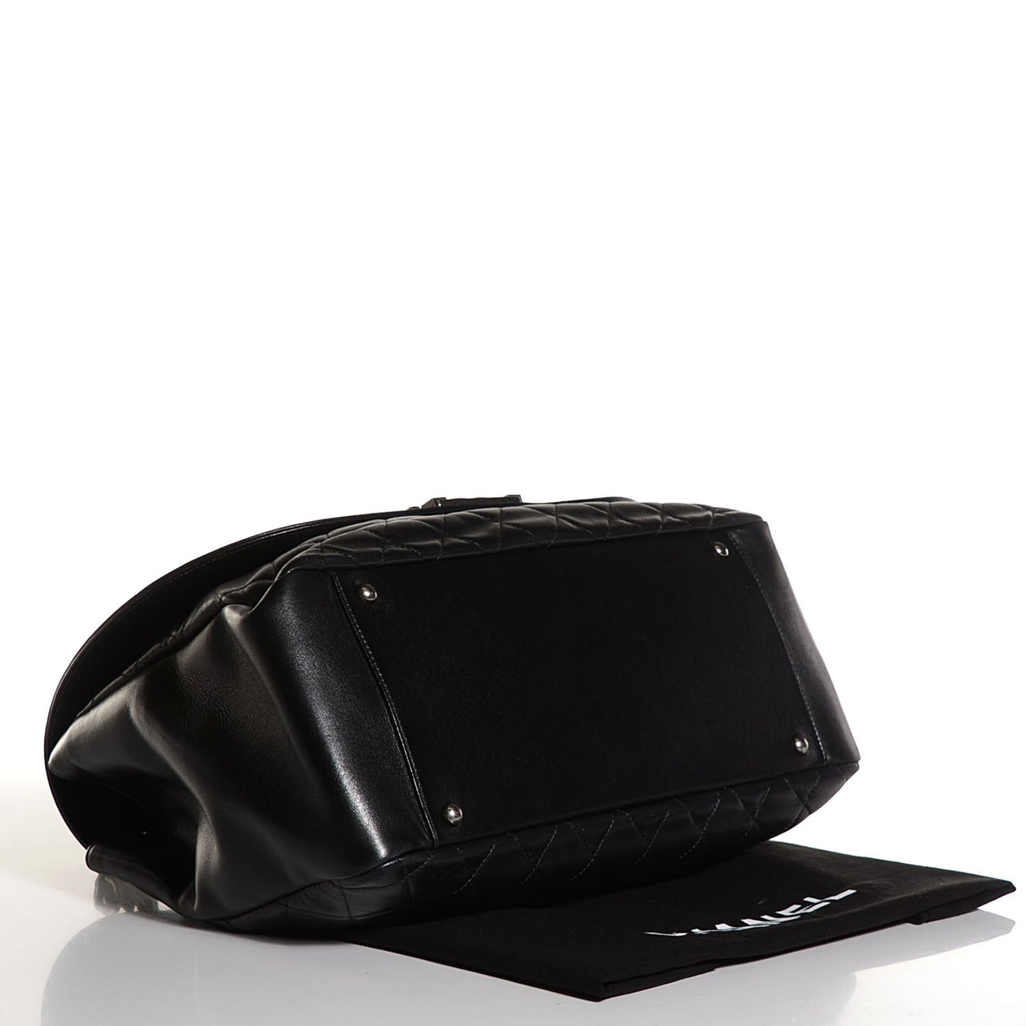 Lambskin Quilted Large Antik Boy Flap Black