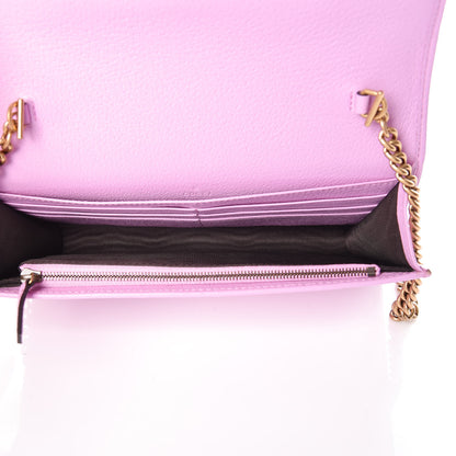 Gucci Calfskin Marquise Crystals Mini GG Chain Wallet Malva 5 of 11