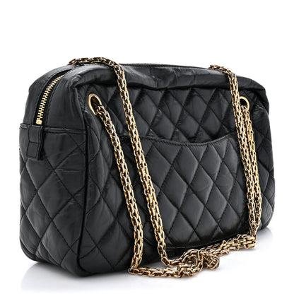 Chanel Aged Calfskin Quilted Medium Reissue Camera Case Black 3 of 9