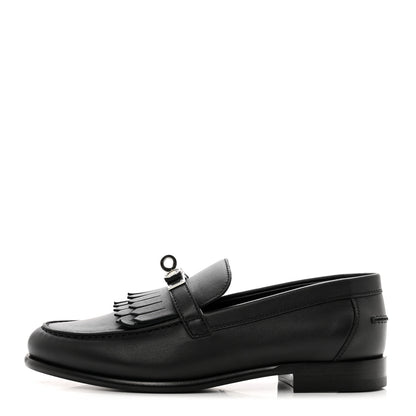 Hermes Calfskin Destin Loafers 36 Black 1 of 9