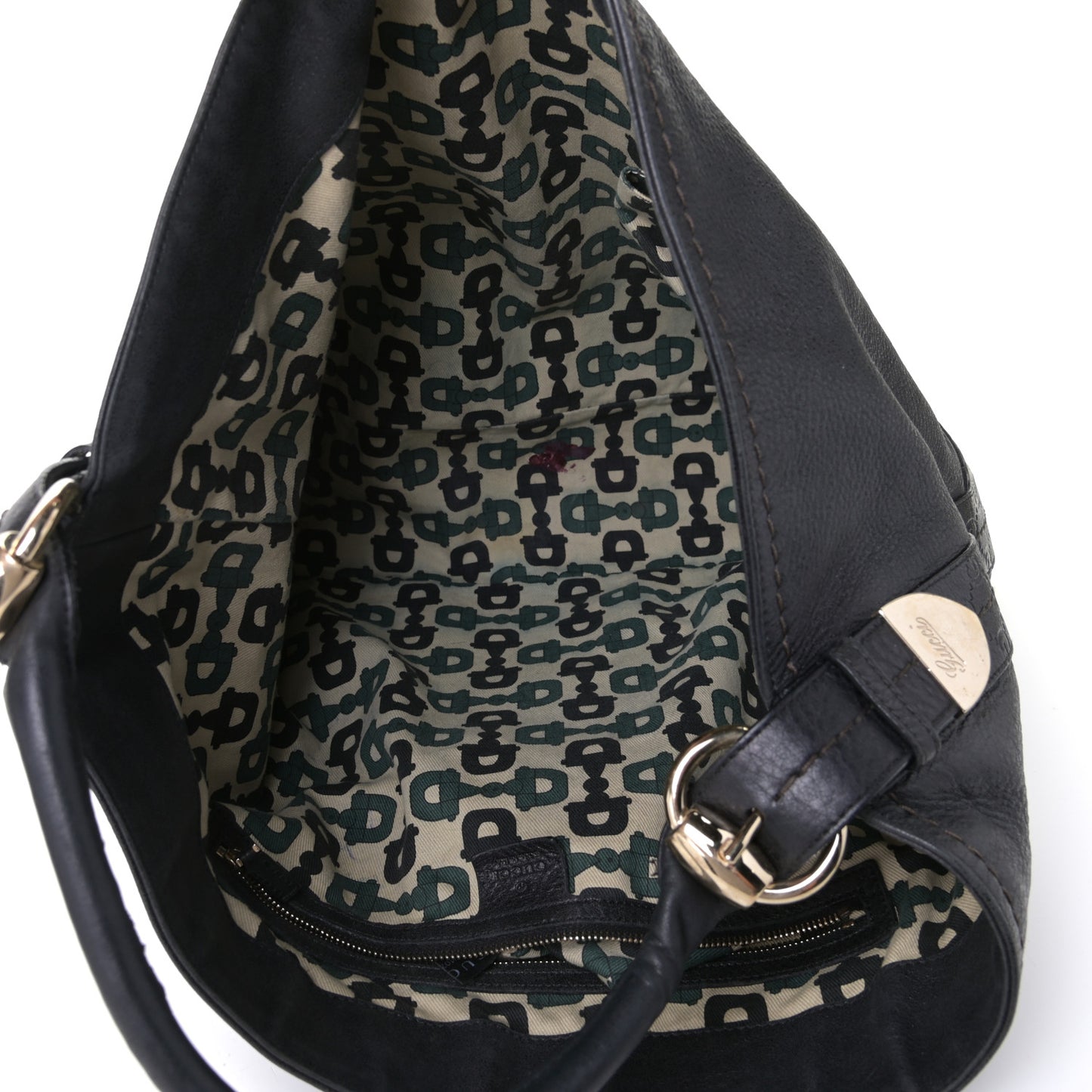 Calfskin Guccissima Trim Large Signoria Dark Brown