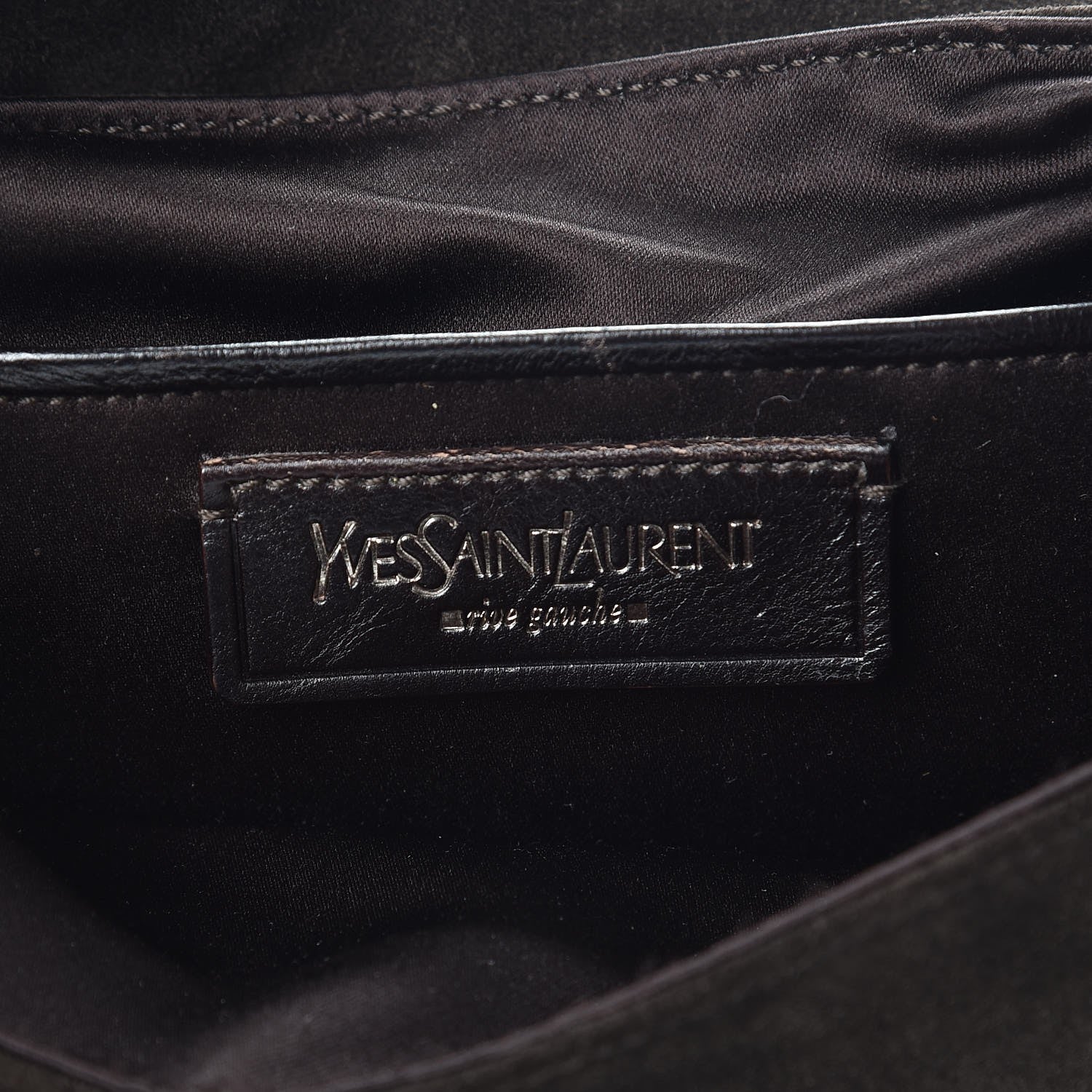 Saint Laurent Suede Rive Gauche Flap Brown 7 of 9
