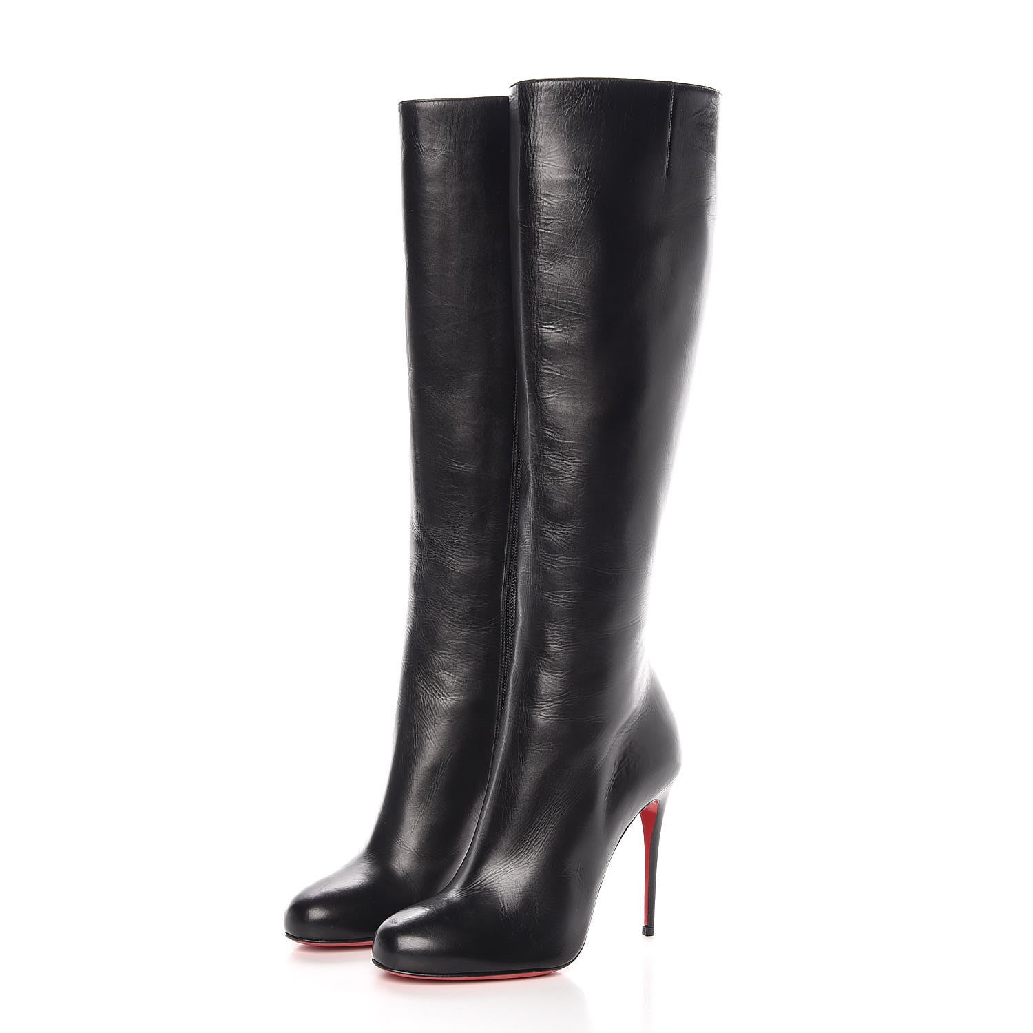 Christian Louboutin Rodano Calfskin Babel 100 Tall Boots 36 Black 3 of 6