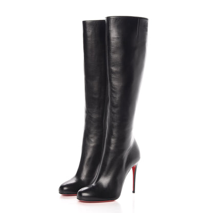 Christian Louboutin Rodano Calfskin Babel 100 Tall Boots 36 Black 3 of 6