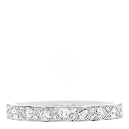 Graff 18K White Gold Diamond Laurence Graff Signature Band Ring 57 7.75 1 of 7