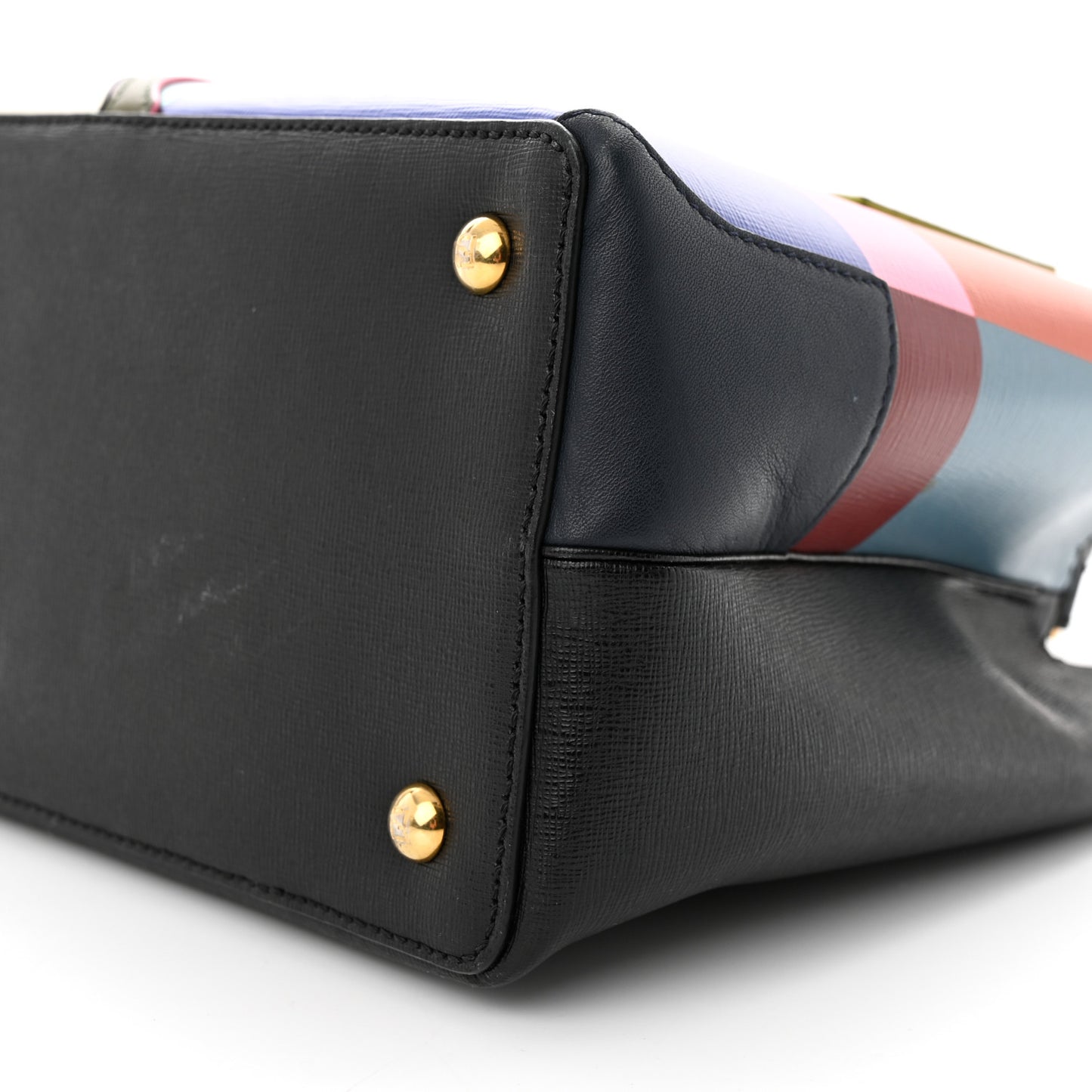 Vitello Elite Geometric Logo Petite 2Jours Tote Multicolor