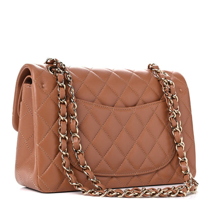 Chanel Lambskin Quilted Small Double Flap Brown 3 of 10