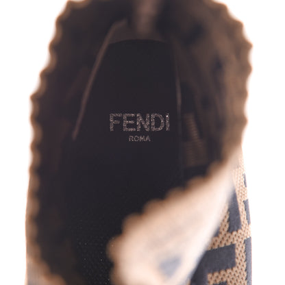 Fendi Stretch Knit Jacquard FF Reloaded Sock Sneakers 37 Tobacco Black 7 of 7