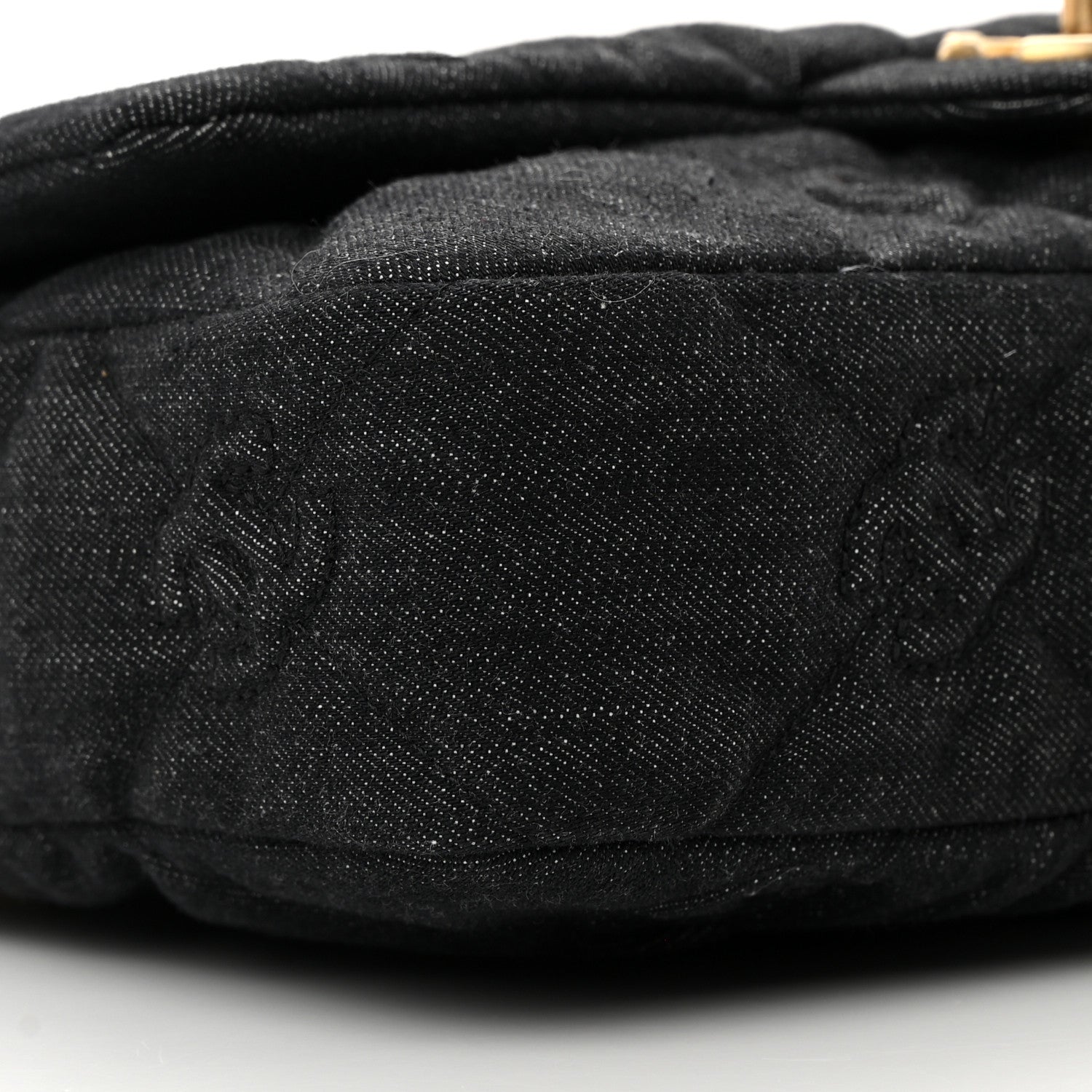 Chanel Denim Quilted Medium Funky Town Flap Black 9 of 11