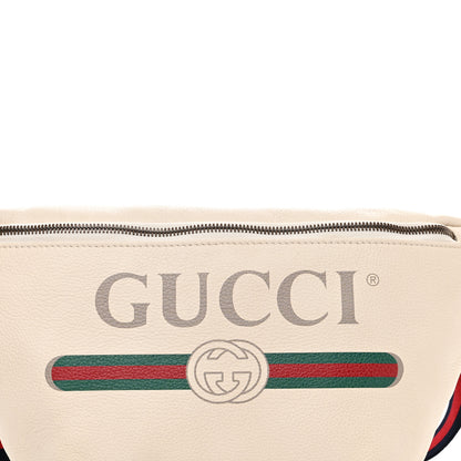 Gucci Grained Calfskin Logo Belt Bag White 8 of 10
