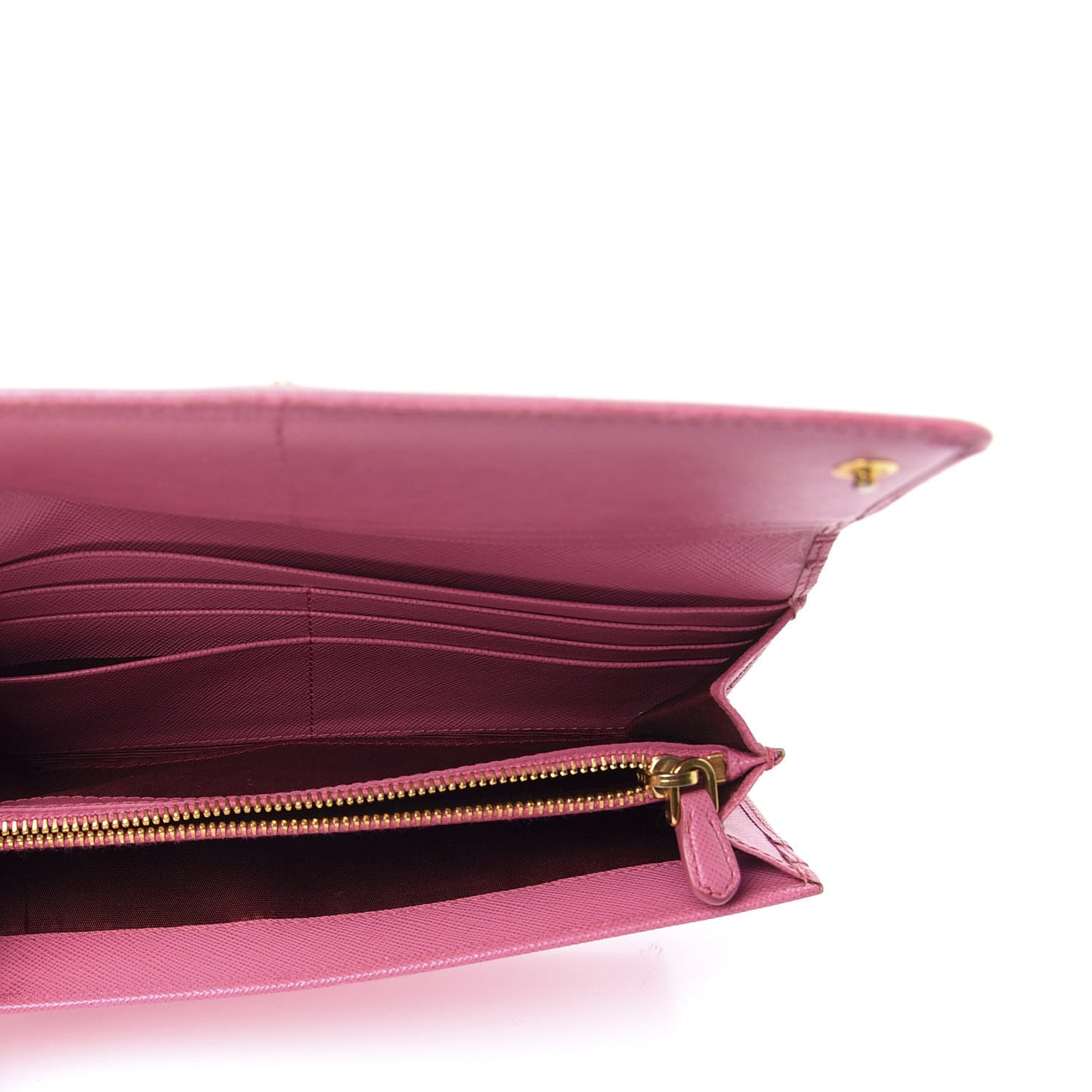 Saffiano Metal Continental Flap Wallet Geranio