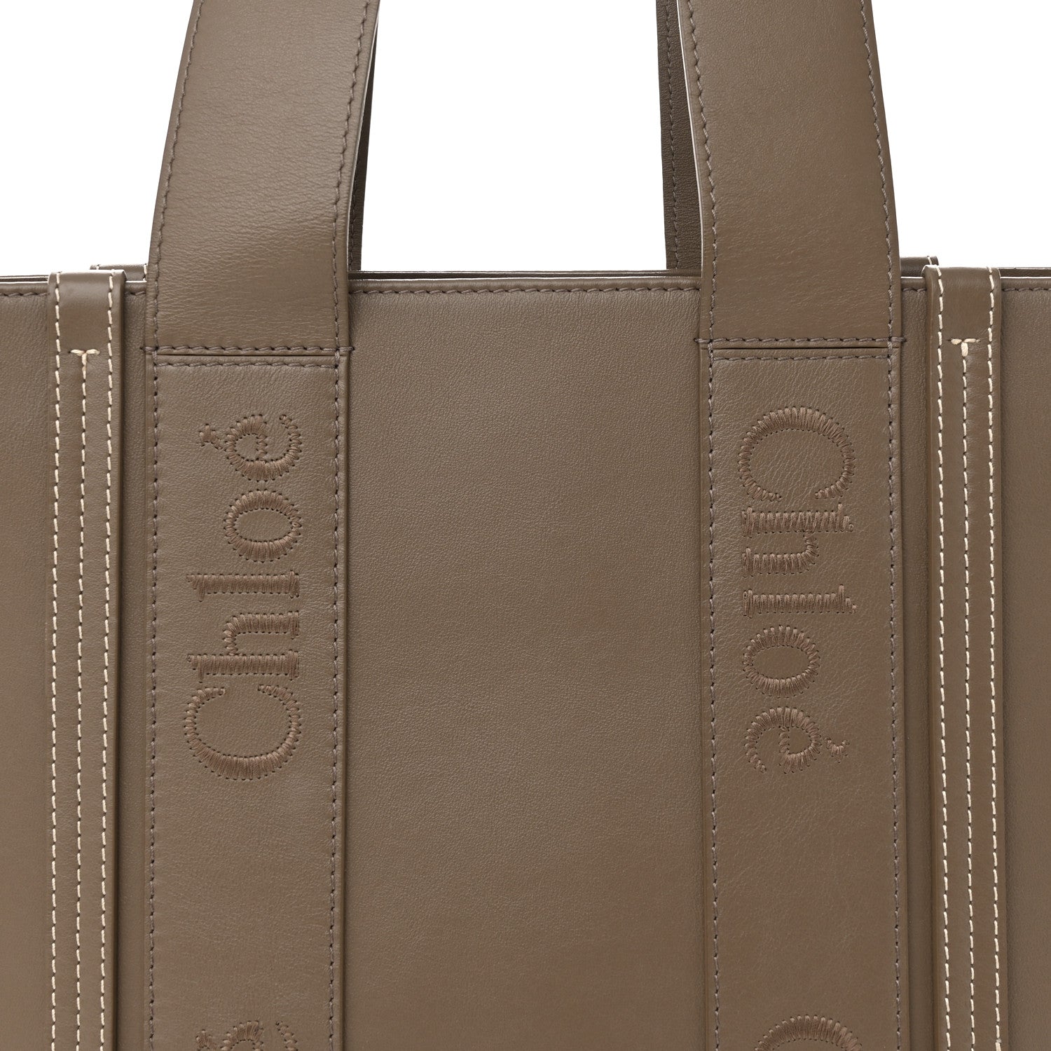 Chloe Calfskin Medium Woody Tote Army Green 8 of 13