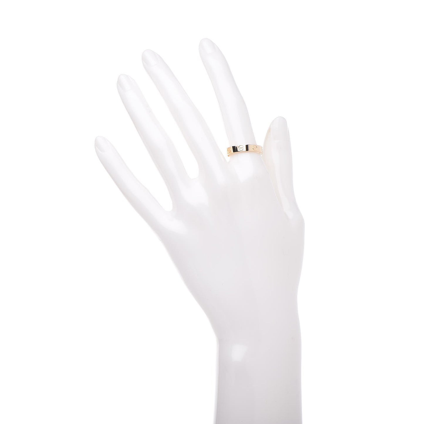 18K Yellow Gold 3.5mm LOVE Wedding Band Ring 54 6.75