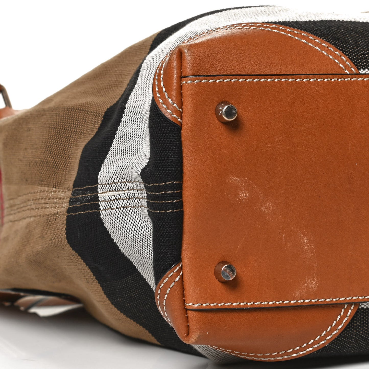 Canvas Mega Check Medium Ashby Hobo Saddle Brown