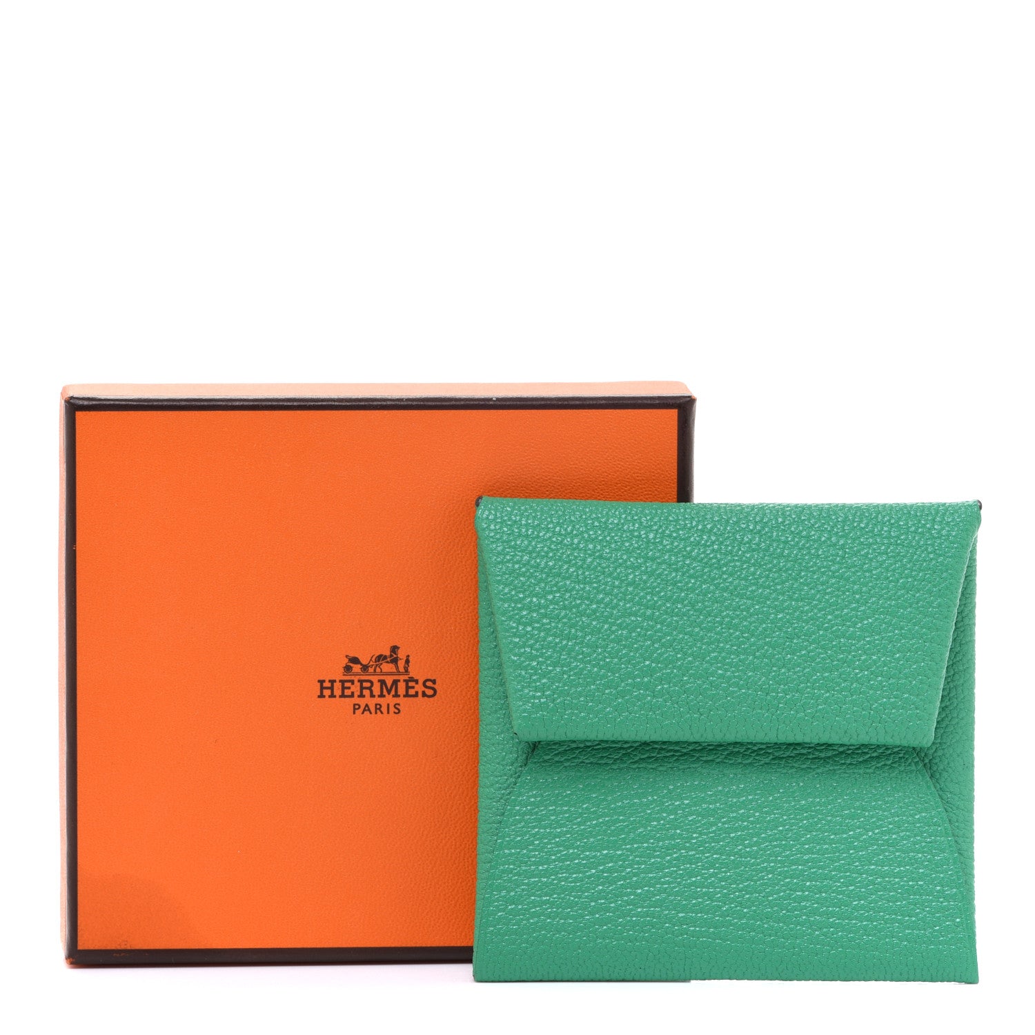 Hermes Chevre Mysore Bastia Verso Coin Purse Menthe Bleu Brume 8 of 8