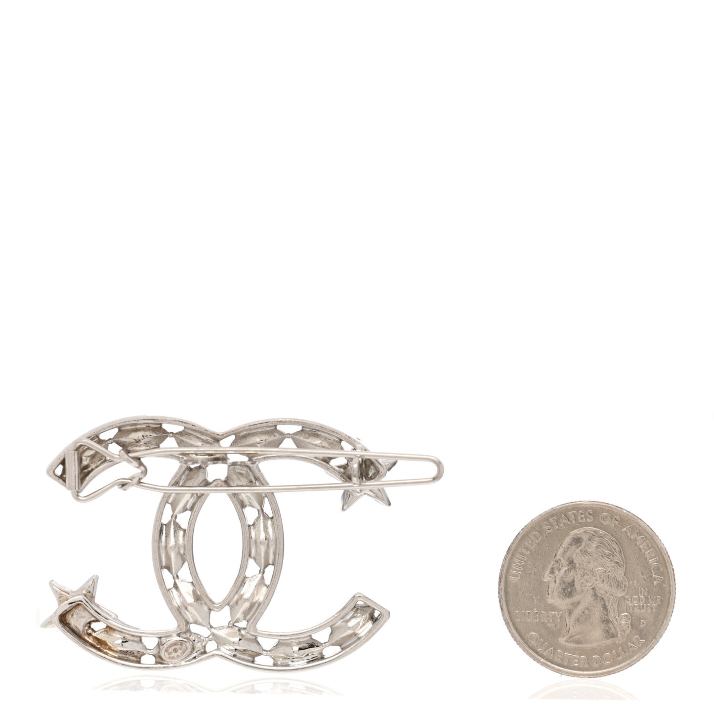 Crystal Starfall CC Hair Clip Silver