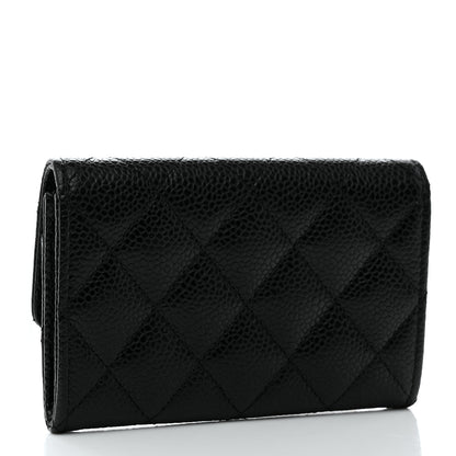 Chanel Caviar Quilted Flap Card Holder Black 3 of 9