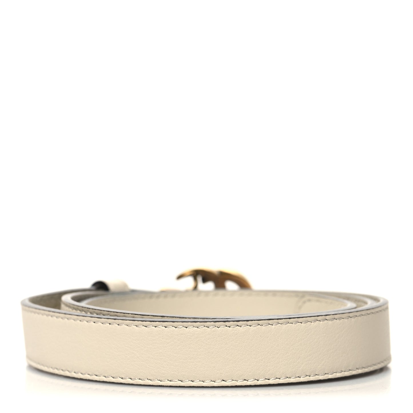 Calfskin Double G 20mm Belt 80 32 Mystic White