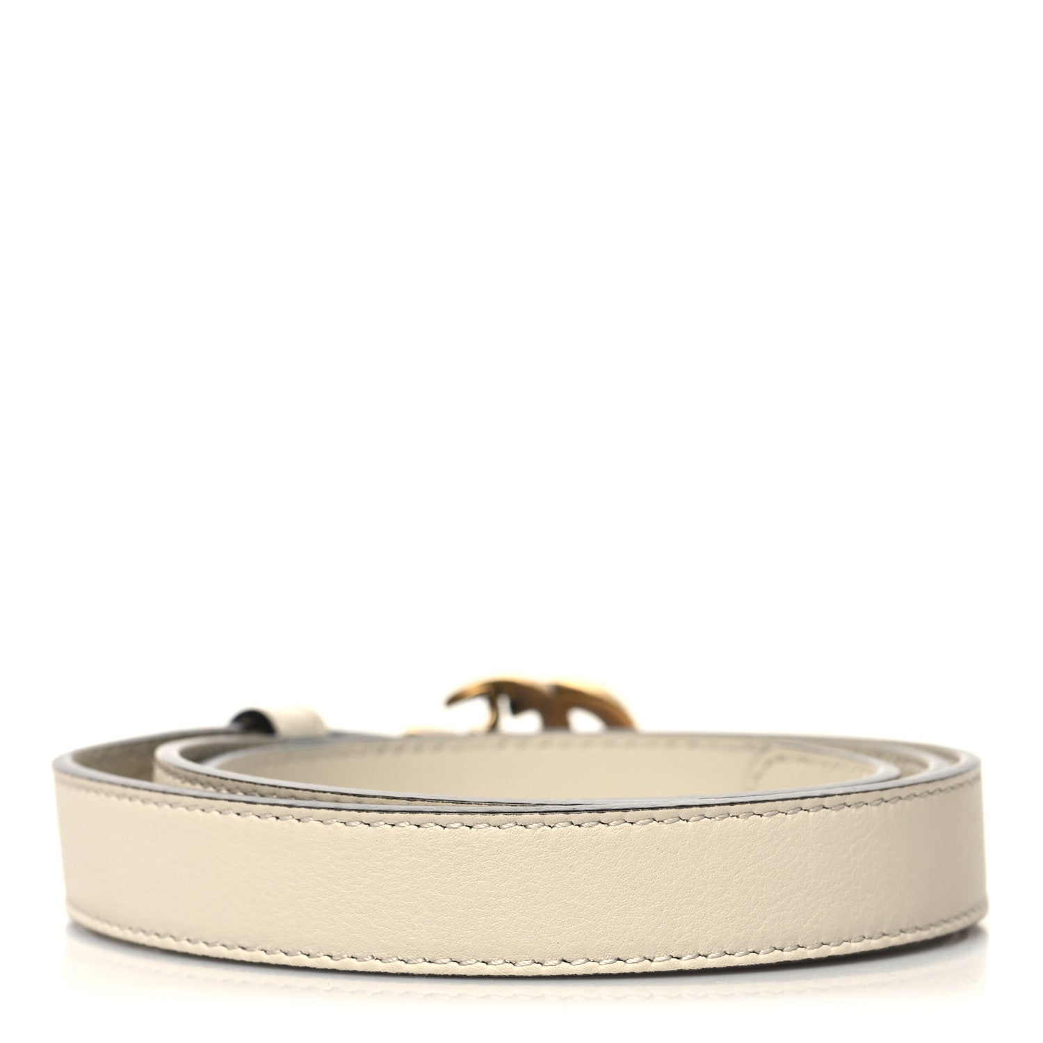 Gucci Calfskin Double G 20mm Belt 80 32 Mystic White 2 of 5