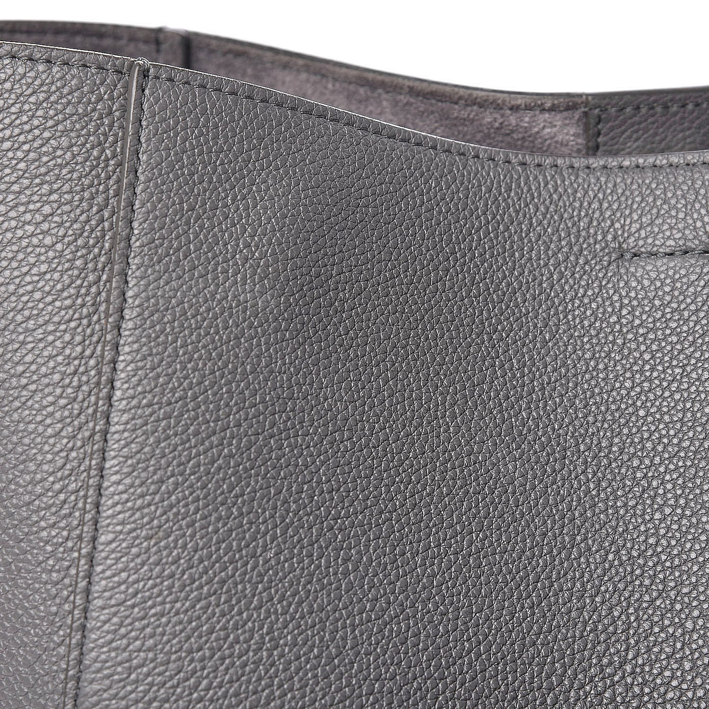 Soft Grained Calfskin Sangle Bucket Bag Storm