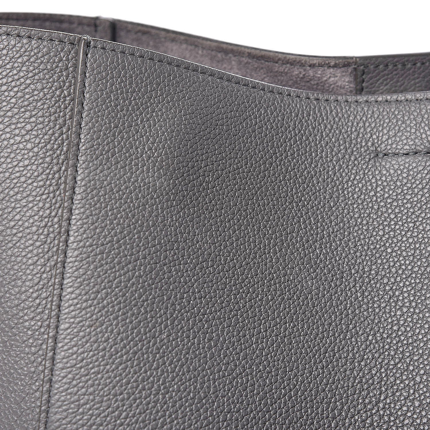 Celine Soft Grained Calfskin Sangle Bucket Bag Storm 7 of 23