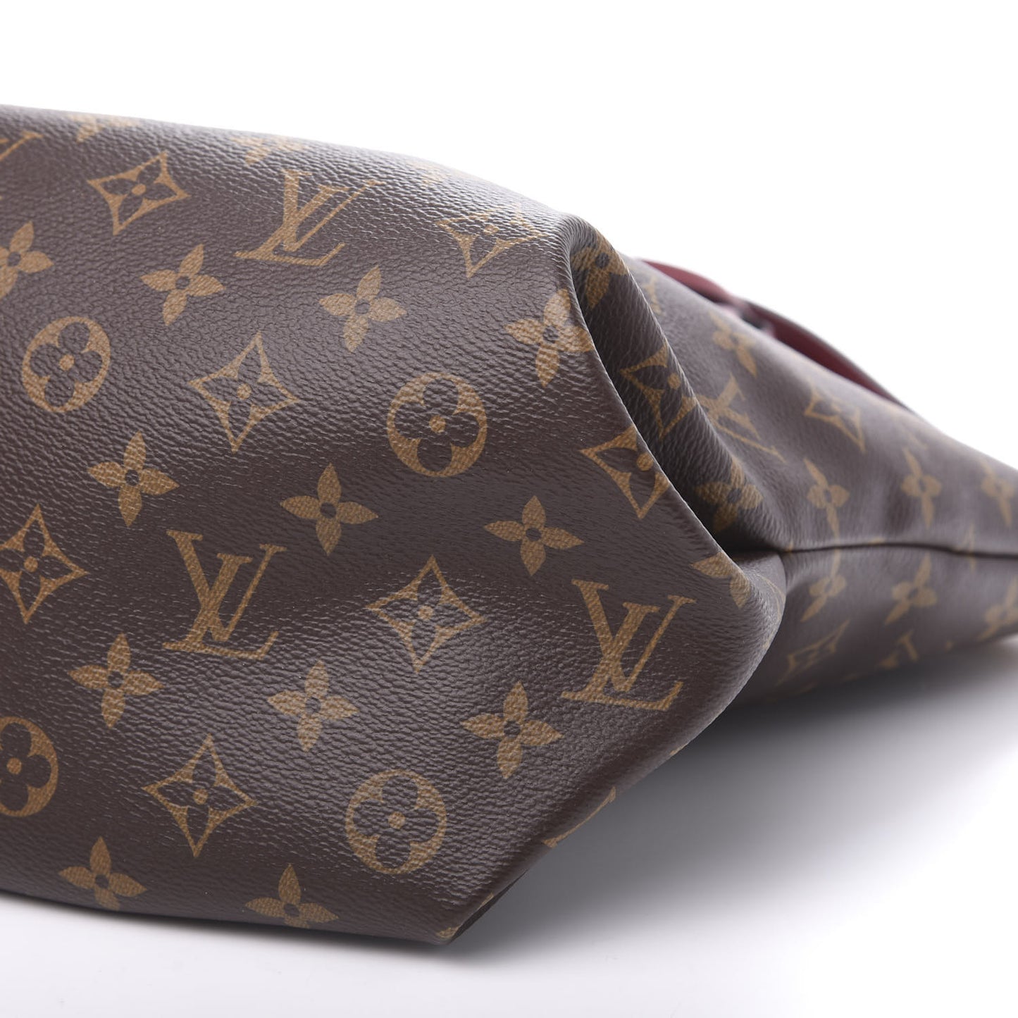 Monogram Flower Zipped Tote MM Bordeaux