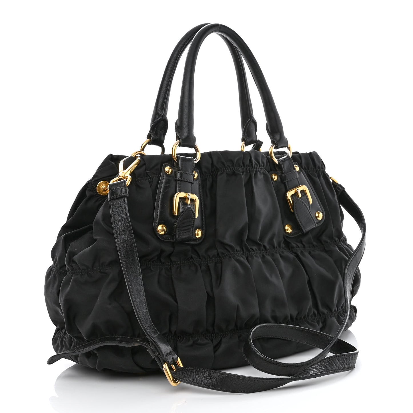 Tessuto Nylon Gaufre Tote Black