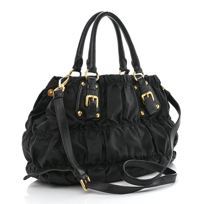 Prada Tessuto Nylon Gaufre Tote Black 3 of 12