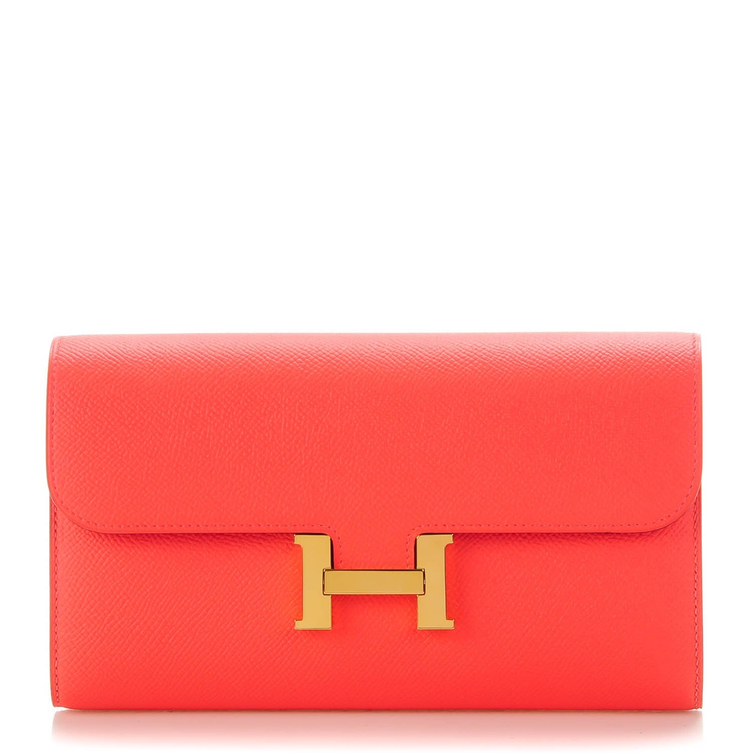 Hermes Epsom Constance Long Wallet Rose Jaipur 1 of 8