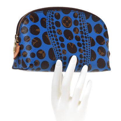 Louis Vuitton Monogram Kusama Pumpkin Dots Cosmetic Pouch Blue 2 of 7