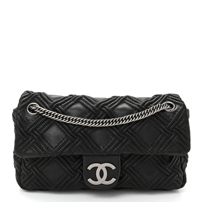 Chanel Lambskin Stitch Small Walk Of Fame Rectangular Flap Black 1 of 11