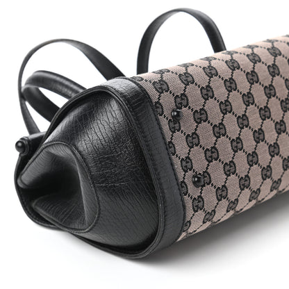 Gucci Monogram Bamboo Bullet Handbag Black 6 of 13