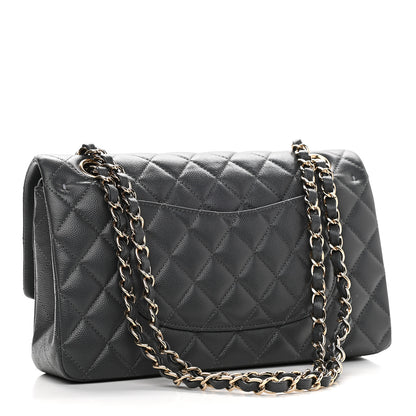 Chanel Caviar Quilted Medium Double Flap Dark Grey 2 of 8