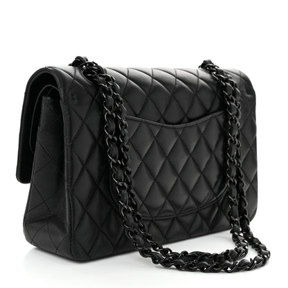 Chanel Lambskin Quilted Medium Double Flap So Black 3 of 11