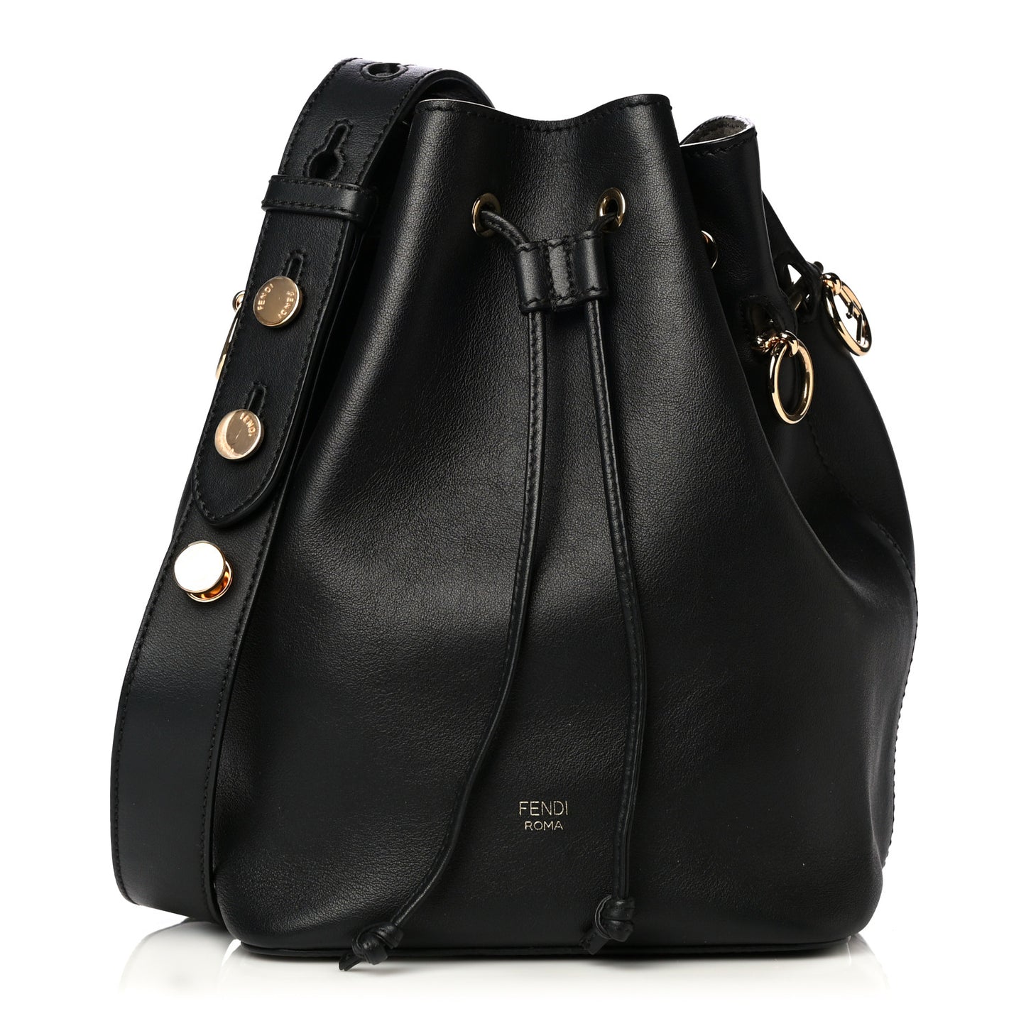 Vitello Grace Matte F is Fendi Grande Mon Tresor Bucket Bag Black