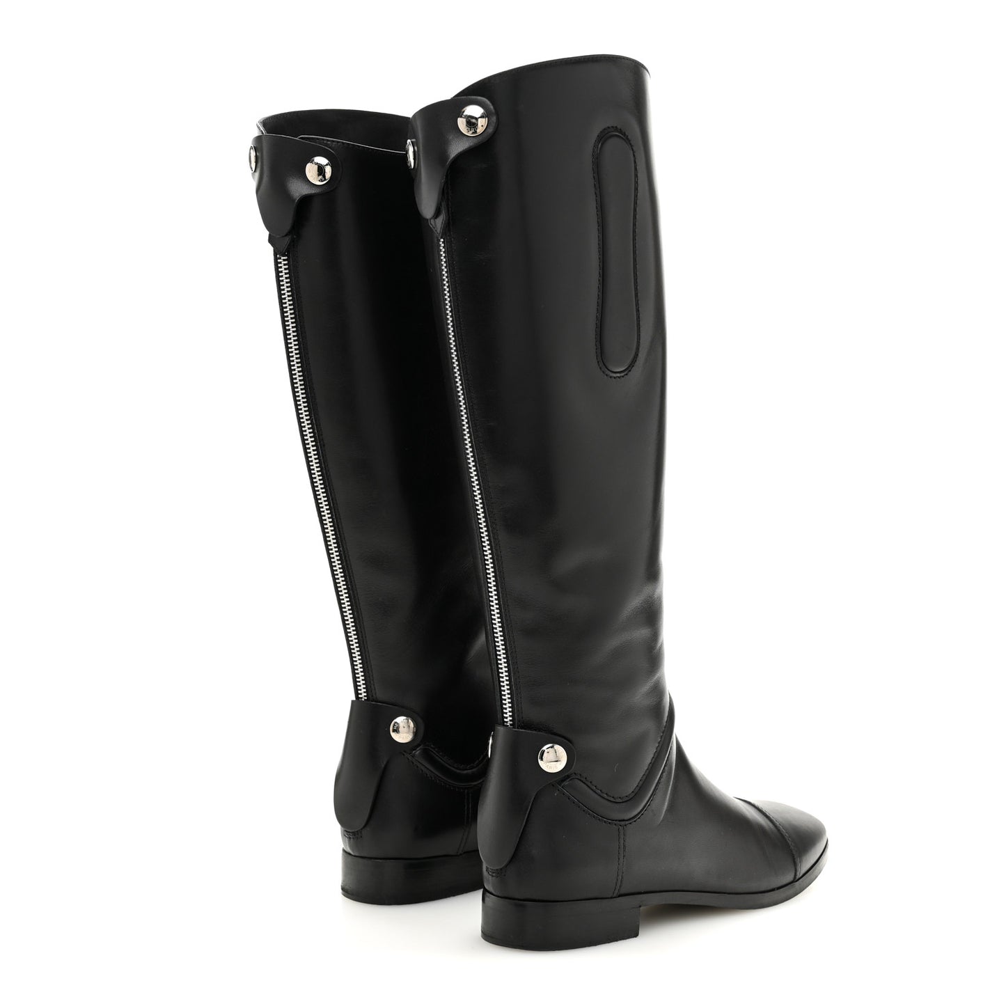 Calfskin Hippique Riding Boots 37 Black