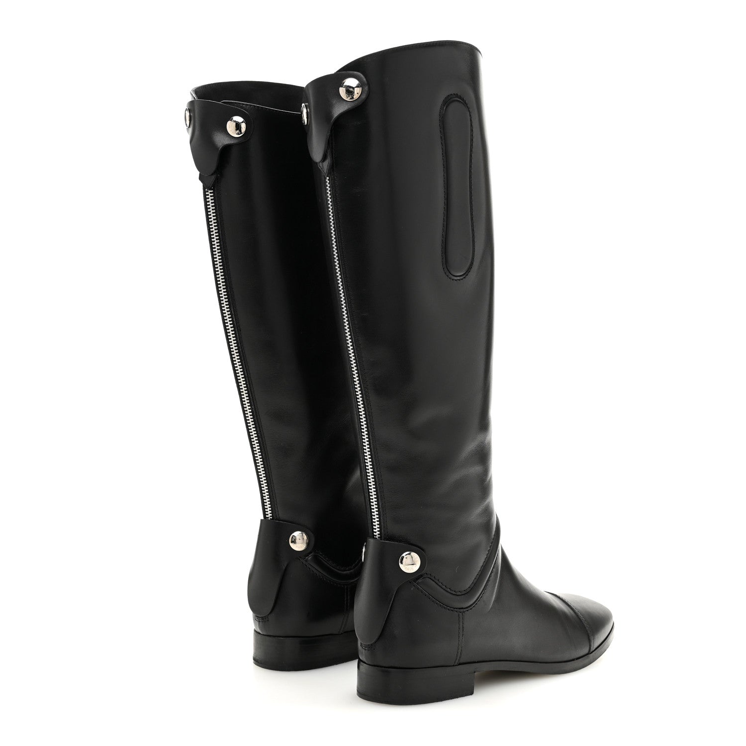 Hermes Calfskin Hippique Riding Boots 37 Black 4 of 10